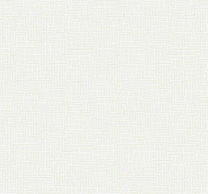 Rockefellar Maze Metallic Pearl by Seabrook Wallpaper