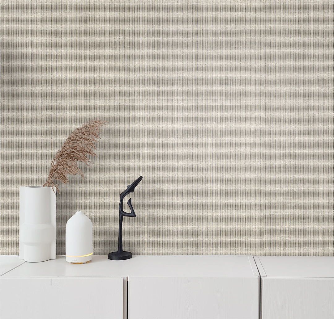 Queens Weave Taupe Gray DC61008 by Collins & Company Designer Wallpaper
