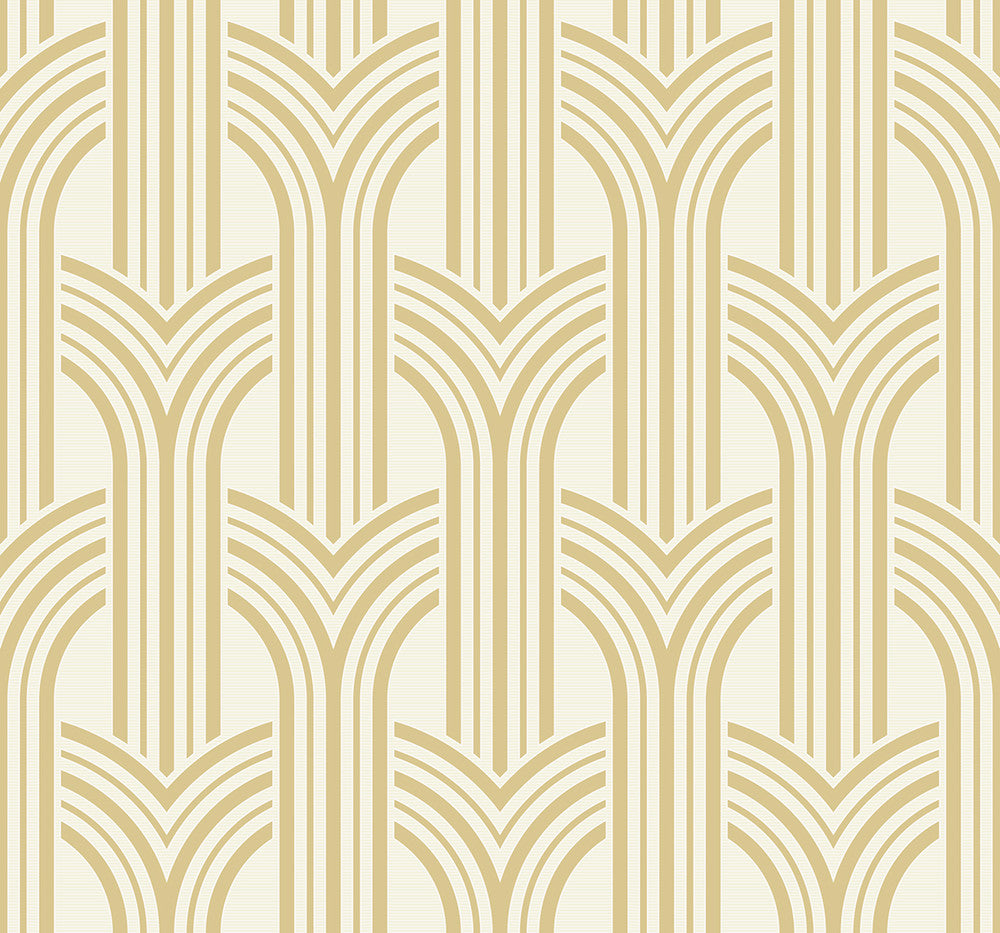 Broadway Arches Golden Nugget by Seabrook Wallpaper Deco 2 United States 60.75 12.6" 27" - Fabric Carolina -