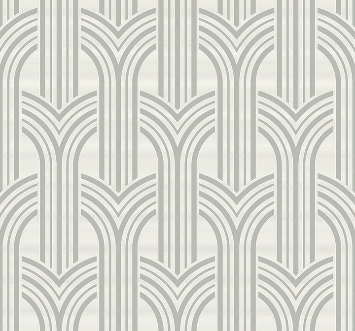 Broadway Arches Chrome by Seabrook Wallpaper Deco 2 United States 60.75 12.6" 27" - Fabric Carolina -