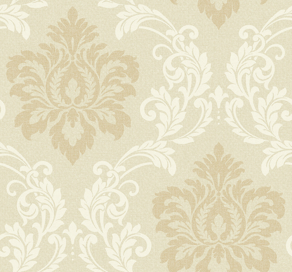 Deco Damask Linen by Seabrook Wallpaper Deco 2 United States 60.75 25.2" 27" - Fabric Carolina -