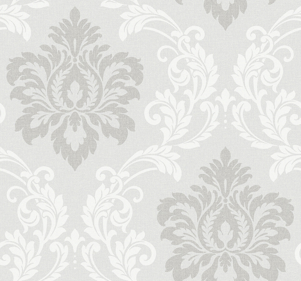 Deco Damask Cool Mist by Seabrook Wallpaper Deco 2 United States 60.75 25.2" 27" - Fabric Carolina -