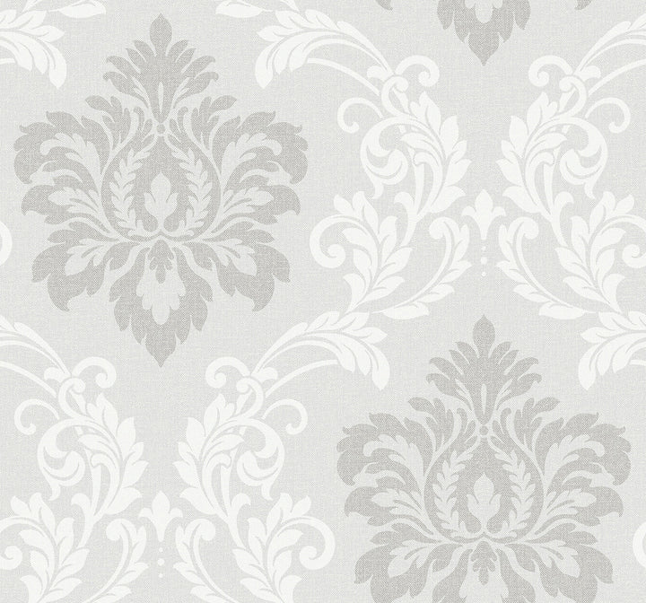 Deco Damask Cool Mist by Seabrook Wallpaper Deco 2 United States 60.75 25.2" 27" - Fabric Carolina -