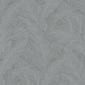 Deco Banana Leaf Slate by Seabrook Wallpaper