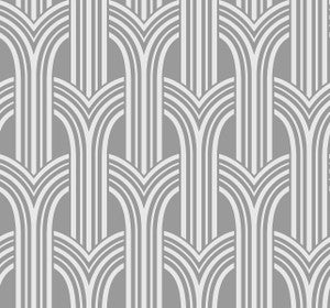 Deco Arches Metallic Silver by Seabrook Wallpaper