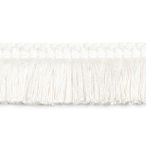 Hellenic Key Brushed Fringe White by Europatex Fabric