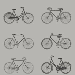 Turnblad Grey Bicycle Wallpaper by ESTA Home