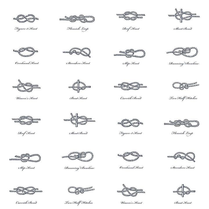 Marius Off White Sailors Knots Wallpaper by ESTA Home Design Department Covers about 56.4 square feet 20.5-in by 33-ft long roll Unpasted 20.9 - Fabric Carolina -