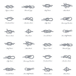 Marius Off White Sailors Knots Wallpaper by ESTA Home