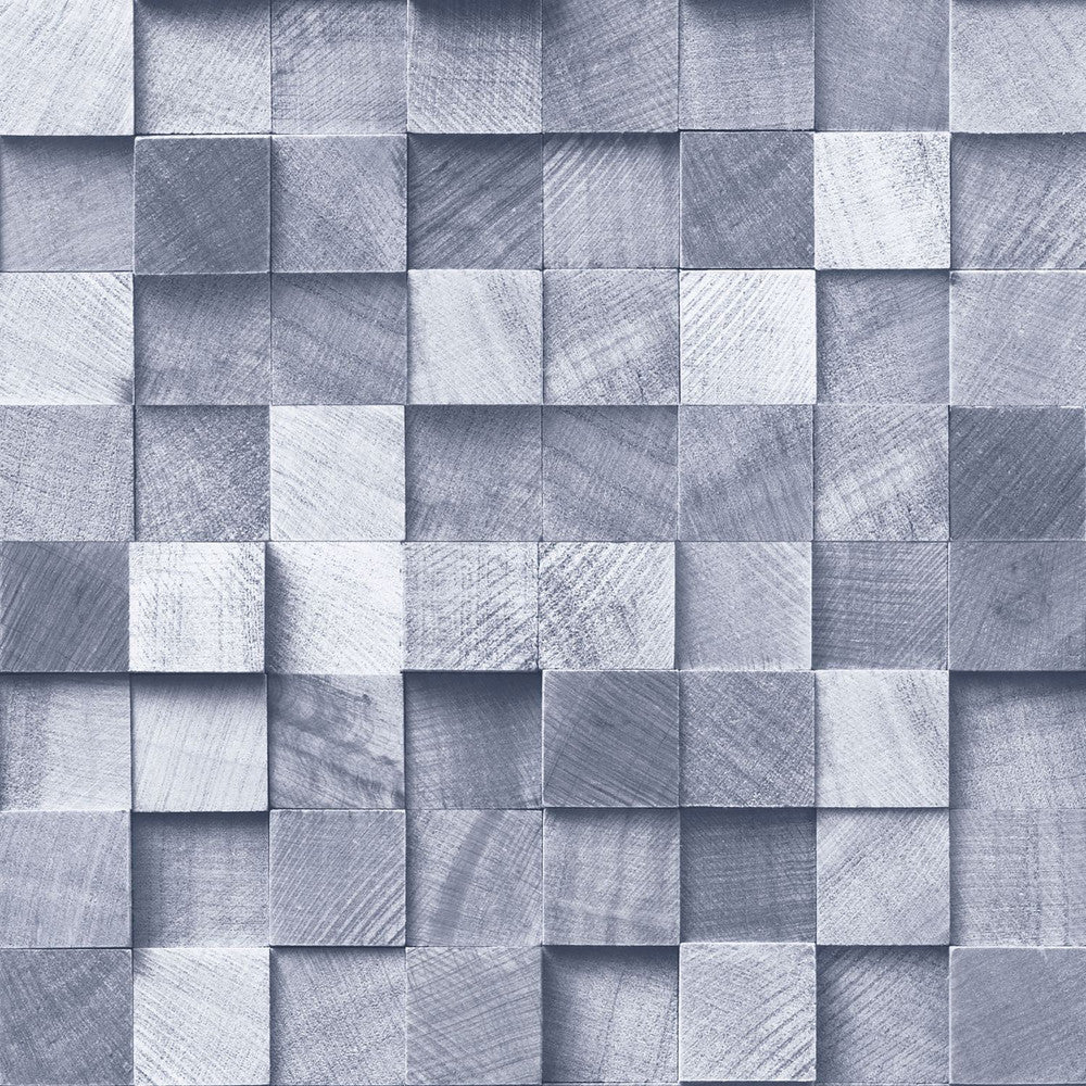 Tevye Blue Wood Geometric Wallpaper by ESTA Home Design Department Covers about 56.4 square feet 20.5-in by 33-ft long roll Unpasted 20.9 - Fabric Carolina -