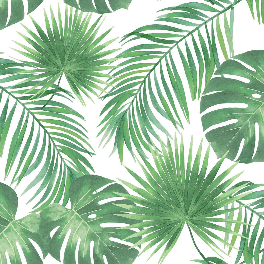 Patti Light Green Leaves Wallpaper by ESTA Home Design Department Covers about 56.4 square feet 20.5-in by 33-ft long roll Unpasted 20.9 - Fabric Carolina -
