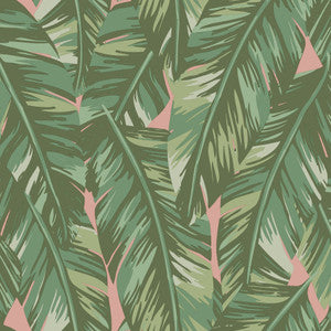 Dumott Olive Tropical Leaves Wallpaper by ESTA Home