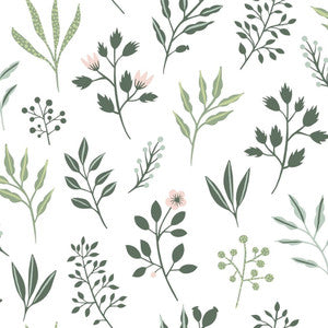 Cynara White Scandinavian Floral Wallpaper by ESTA Home