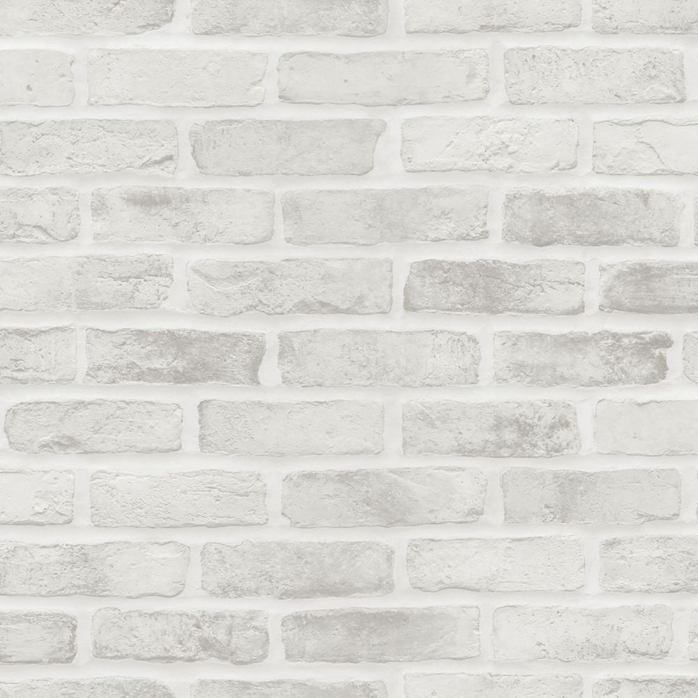 Burnham Grey Brick Wall Wallpaper by ESTA Home Design Department Covers about 57.5 square feet 20.9-in by 33-ft long roll Unpasted 20.9 - Fabric Carolina -
