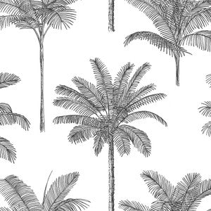 Taj Charcoal Palm Trees Wallpaper by ESTA Home