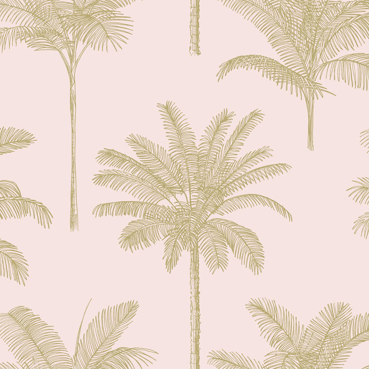 Taj Blush Palm Trees Wallpaper by ESTA Home Design Department Covers about 57.5 square feet 20.9-in by 33-ft long roll Unpasted 20.9 - Fabric Carolina -