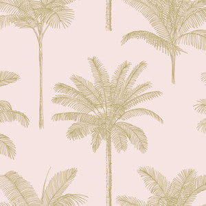 Taj Blush Palm Trees Wallpaper by ESTA Home