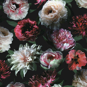 Contessa Ruby Flowers Wallpaper by ESTA Home