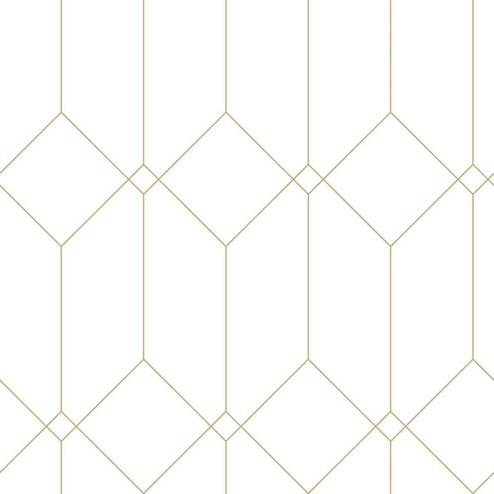 Trilliant White Art Deco Motif Wallpaper by ESTA Home Design Department Covers about 57.5 square feet 20.9-in by 33-ft long roll Unpasted 20.9 - Fabric Carolina -