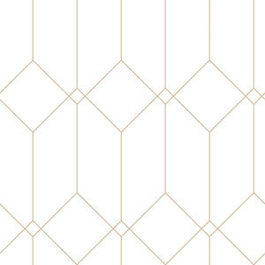Trilliant White Art Deco Motif Wallpaper by ESTA Home