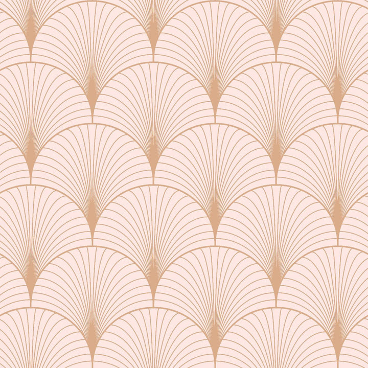Lempicka Pink Art Deco Motif Wallpaper by ESTA Home Design Department Covers about 57.5 square feet 20.9-in by 33-ft long roll Unpasted 6.9 - Fabric Carolina -