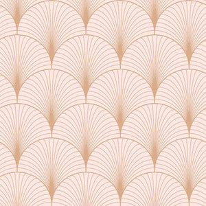 Lempicka Pink Art Deco Motif Wallpaper by ESTA Home