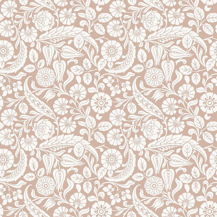 Cordelia Pink Baroque Blooms Wallpaper by ESTA Home Design Department Covers about 57.5 square feet 20.9-in by 33-ft long roll Unpasted 10.4 - Fabric Carolina -