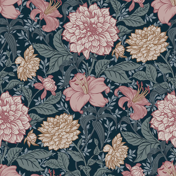 Persephone Multicolor Spring Blossoms Wallpaper by ESTA Home Design Department Covers about 57.5 square feet 20.9-in by 33-ft long roll Unpasted 20.9 - Fabric Carolina -