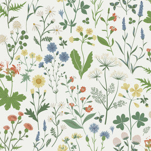 Fiore Green Wildflowers Wallpaper by ESTA Home