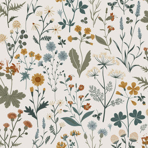 Fiore Blue Wildflowers Wallpaper by ESTA Home