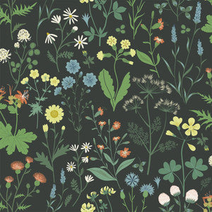 Letitia Black Summer Meadows Wallpaper by ESTA Home