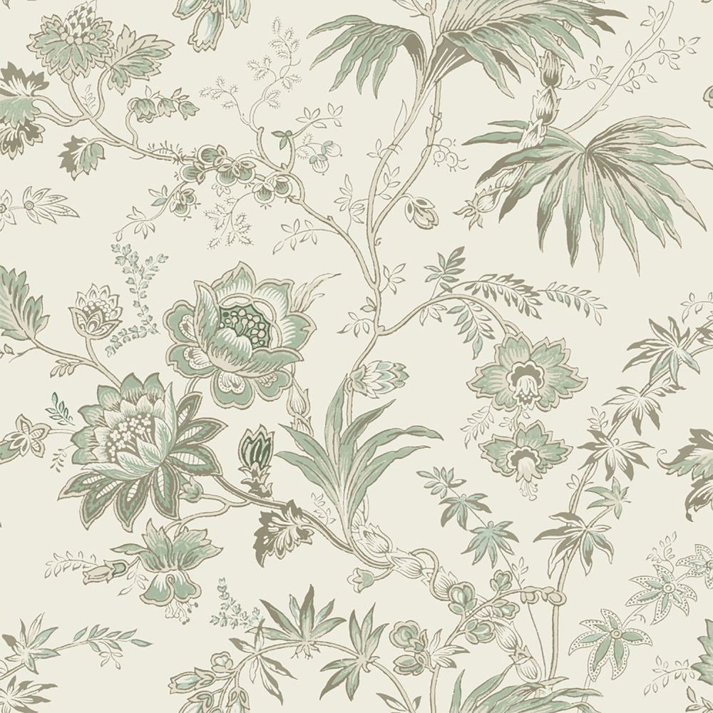Juliet Neutral Decorative Jacobean Wallpaper by ESTA Home Design Department Covers about 57.5 square feet 20.9-in by 33-ft long roll Unpasted 20.9 - Fabric Carolina -