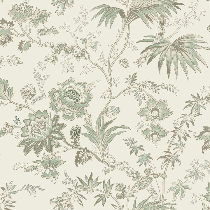 Juliet Neutral Decorative Jacobean Wallpaper by ESTA Home Design Department Covers about 57.5 square feet 20.9-in by 33-ft long roll Unpasted 20.9 - Fabric Carolina -
