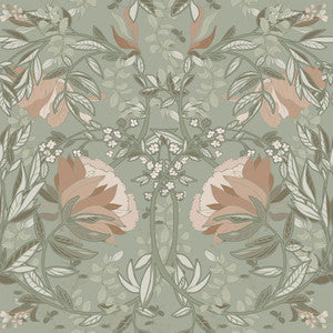 Ester Sage Nouveau Blooms Wallpaper by ESTA Home