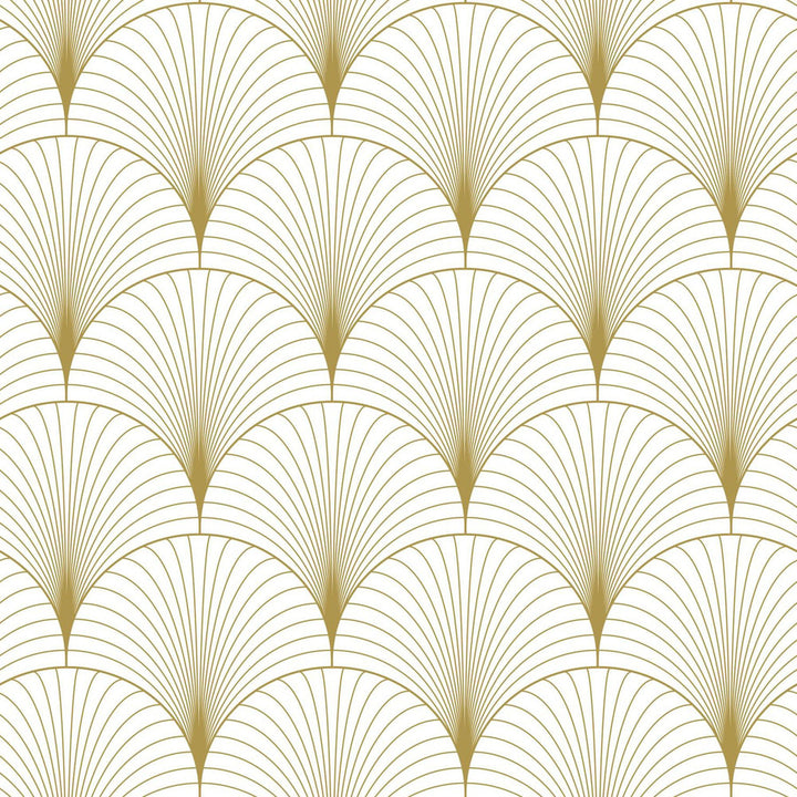 Lempicka White Art Deco Motif Wallpaper by ESTA Home Design Department Covers about 57.5 square feet 20.9-in by 33-ft long roll Unpasted 6.9 - Fabric Carolina -