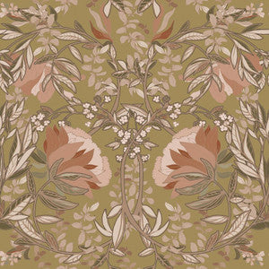 Ester Gold Nouveau Blooms Wallpaper by ESTA Home