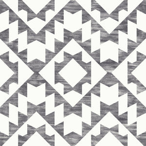Fantine Black Geometric Wallpaper by ESTA Home