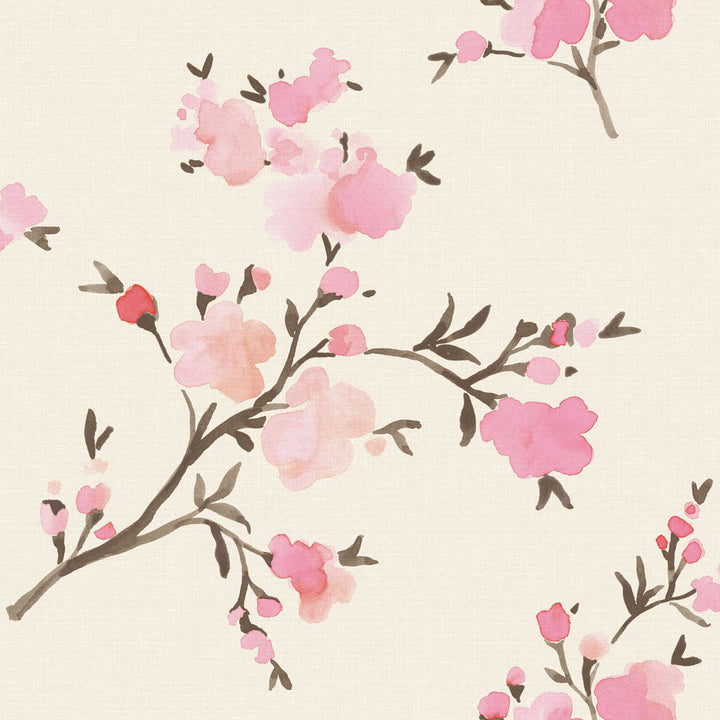 Glinda Pink Floral Wallpaper by ESTA Home Design Department Covers about 56.4 square feet 20.5-in by 33-ft long roll Unpasted 20.9 - Fabric Carolina -