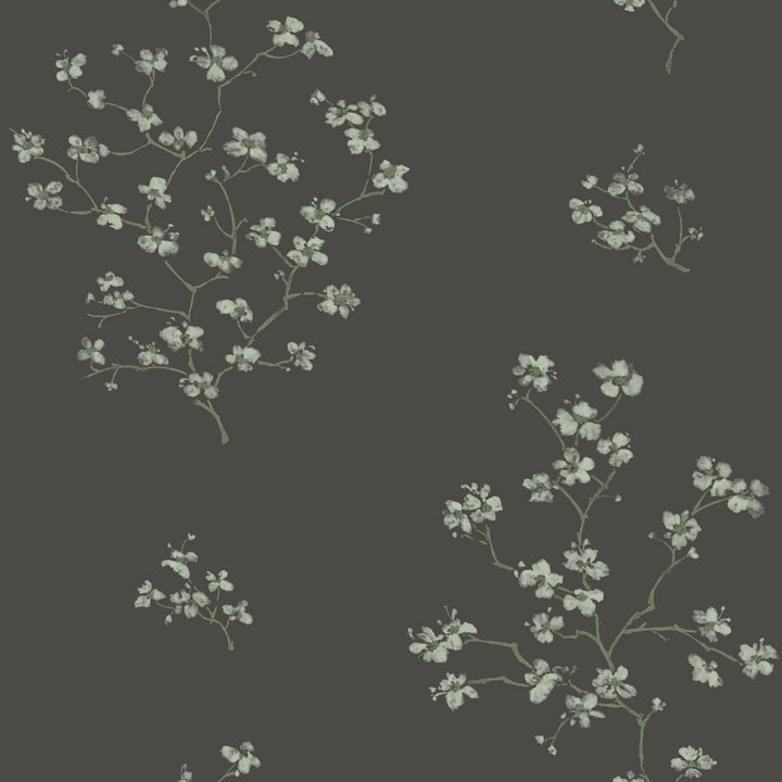 Morrible Black Floral Wallpaper by ESTA Home Design Department Covers about 56.4 square feet 20.5-in by 33-ft long roll Unpasted 20.9 - Fabric Carolina -