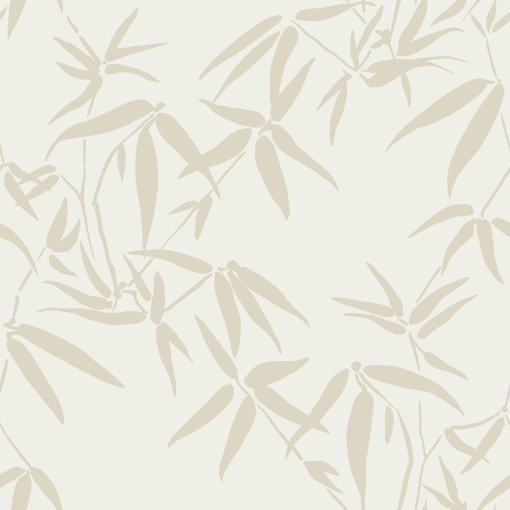 Guadua Beige Bamboo Leaves Wallpaper by Origin Design Department Covers about 57.5 square feet 20.9-in by 33-ft long roll Unpasted 20.9 - Fabric Carolina -