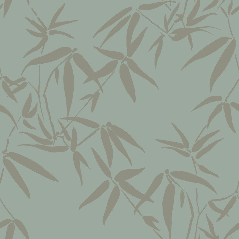 Guadua Green Bamboo Leaves Wallpaper by Origin Design Department Covers about 57.5 square feet 20.9-in by 33-ft long roll Unpasted 20.9 - Fabric Carolina -