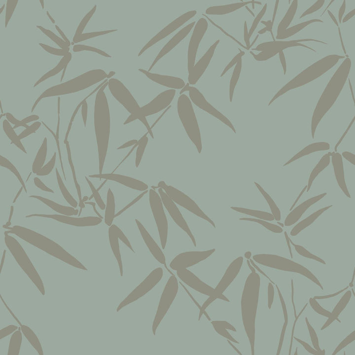 Guadua Green Bamboo Leaves Wallpaper by Origin Design Department Covers about 57.5 square feet 20.9-in by 33-ft long roll Unpasted 20.9 - Fabric Carolina -
