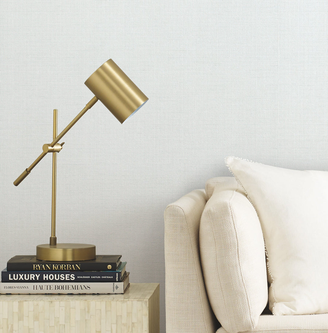 Gossamer Woven White Wallpaper by Antonina Vella Designer