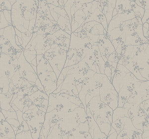 Luminous Branches Grey & Silver Wallpaper by York Wallcoverings