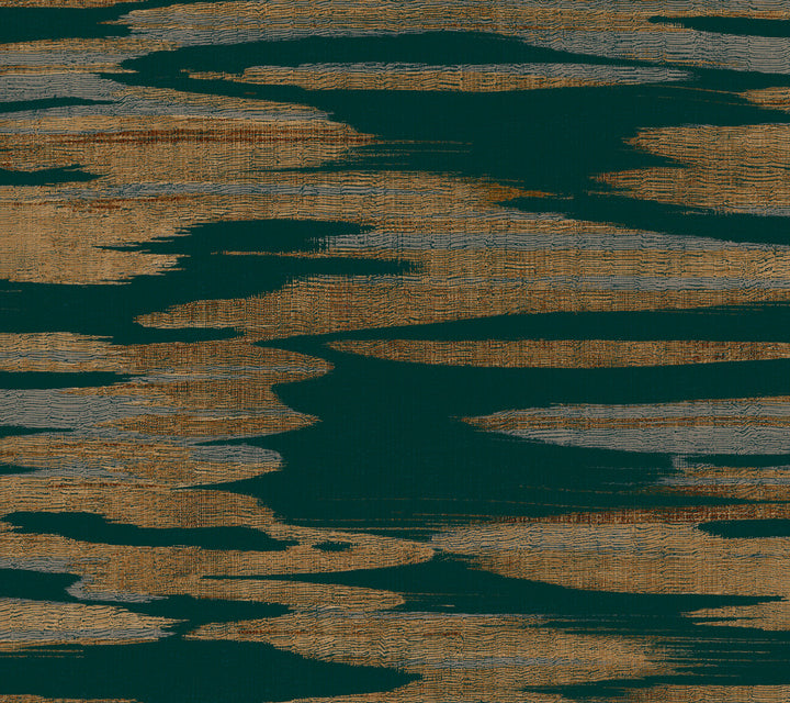 Nimbus Teal Wallpaper by Antonina Vella Antonina Vella Dazzling Dimensions Volume II Covers about 60.8 square feet 27-in by 27-ft long roll Unpasted 24 - Fabric Carolina -