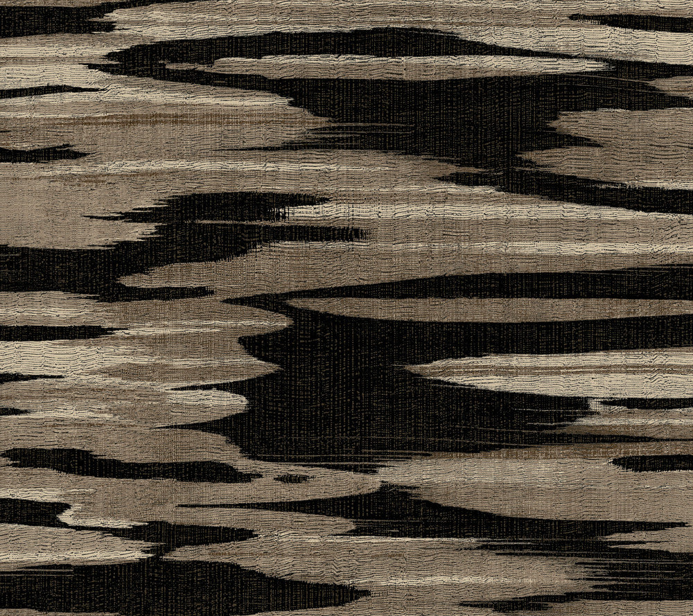 Nimbus Black Wallpaper by Antonina Vella Antonina Vella Dazzling Dimensions Volume II Covers about 60.8 square feet 27-in by 27-ft long roll Unpasted 24 - Fabric Carolina -