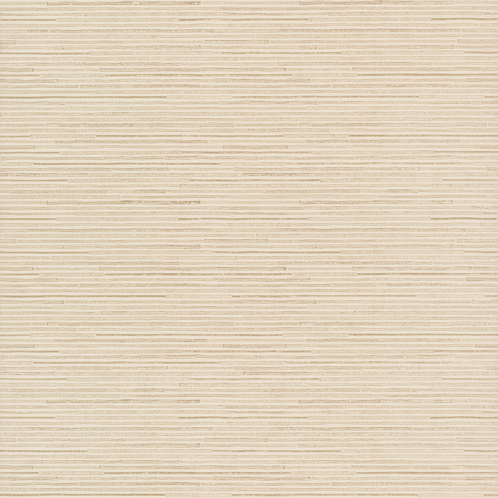 Ribbon Bamboo Cream & Gold Metallic Wallpaper by Antonina Vella Antonina Vella Dazzling Dimensions Volume II Covers about 60.8 square feet 27-in by 27-ft long roll Unpasted 10.44 - Fabric Carolina -