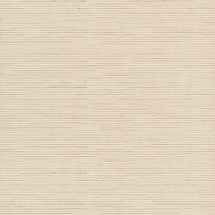 Ribbon Bamboo Cream & Gold Metallic Wallpaper by Antonina Vella Antonina Vella Dazzling Dimensions Volume II Covers about 60.8 square feet 27-in by 27-ft long roll Unpasted 10.44 - Fabric Carolina -