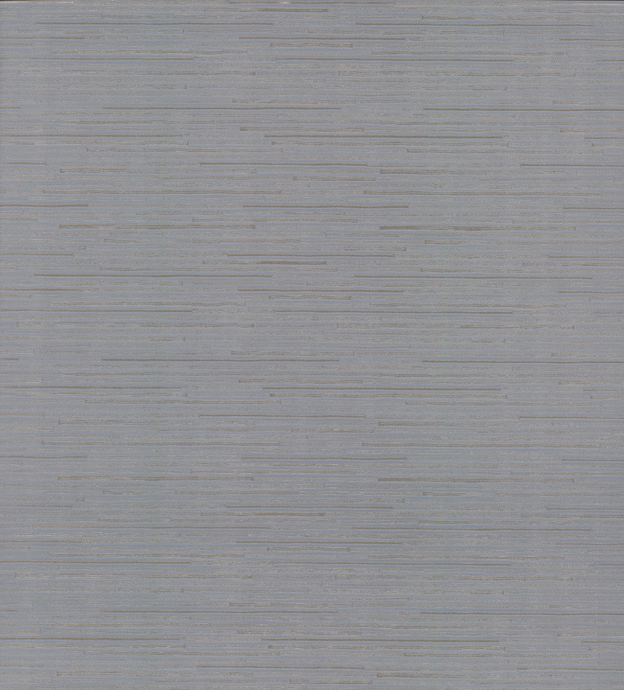 Ribbon Bamboo Blue & Silver Metallic Wallpaper by Antonina Vella Antonina Vella Dazzling Dimensions Volume II Covers about 60.8 square feet 27-in by 27-ft long roll Unpasted 10.44 - Fabric Carolina -