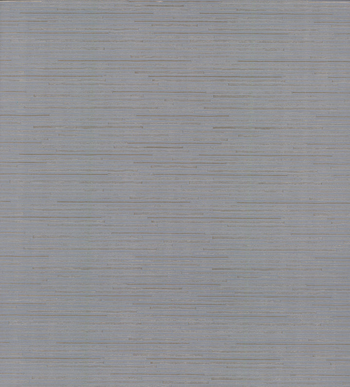 Ribbon Bamboo Blue & Silver Metallic Wallpaper by Antonina Vella Antonina Vella Dazzling Dimensions Volume II Covers about 60.8 square feet 27-in by 27-ft long roll Unpasted 10.44 - Fabric Carolina -